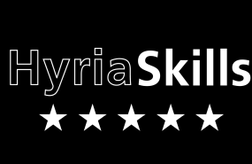 HyriaSkills-teksti. 
