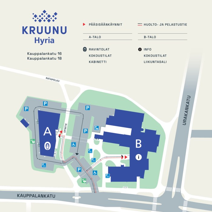 Kruunu-kampuksen aluekartta